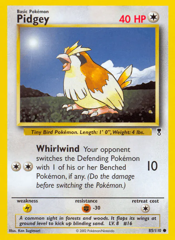 Carta Pidgey 85/110 de Legendary Collection