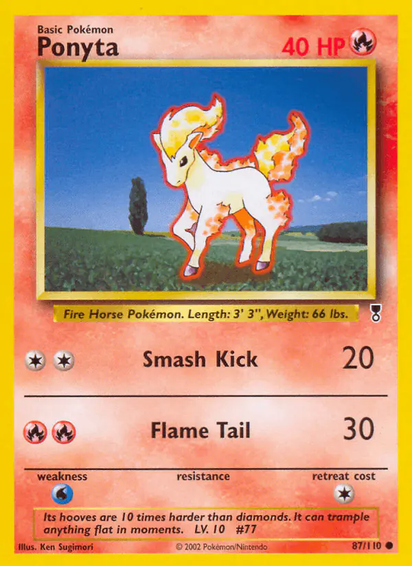Carta Ponyta 87/110 de Legendary Collection