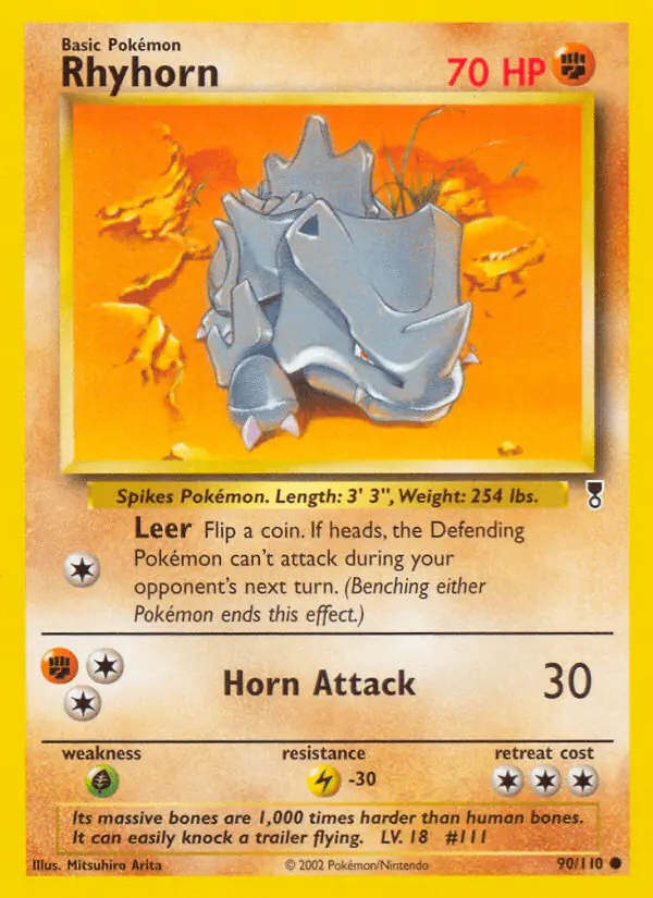 Carta Rhyhorn 90/110 de Legendary Collection