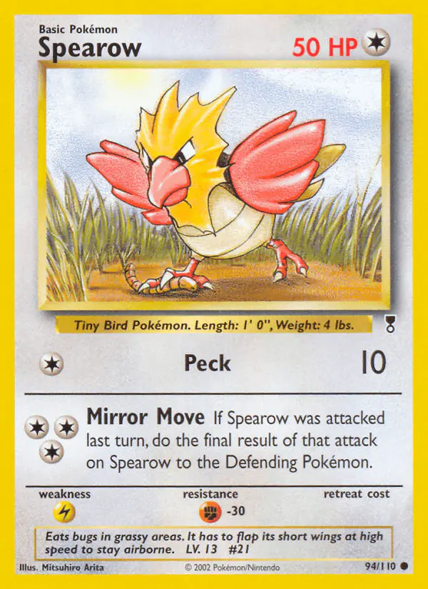 Carta Spearow 94/110 de Legendary Collection