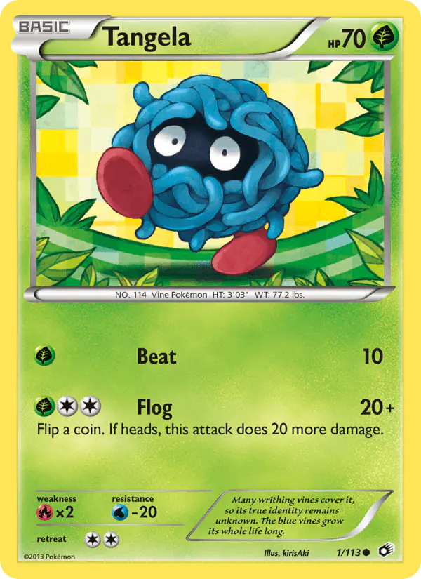 Carta Tangela 1/113 de Legendary Treasures