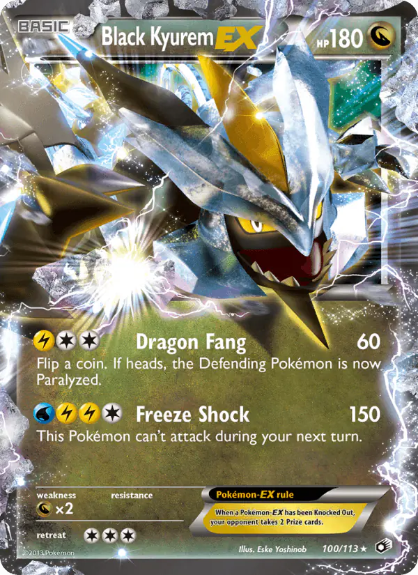 Carta Black Kyurem-EX 100/113 de Legendary Treasures