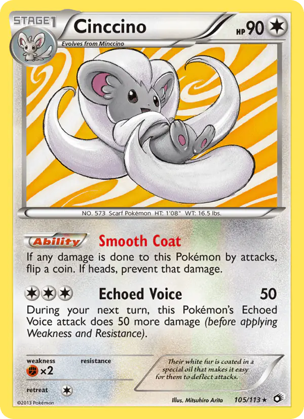 Carta Cinccino 105/113 de Legendary Treasures