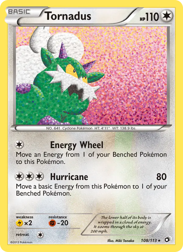 Carta Tornadus 108/113 de Legendary Treasures