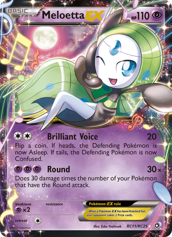 Carta Meloetta-EX RC11 de Legendary Treasures