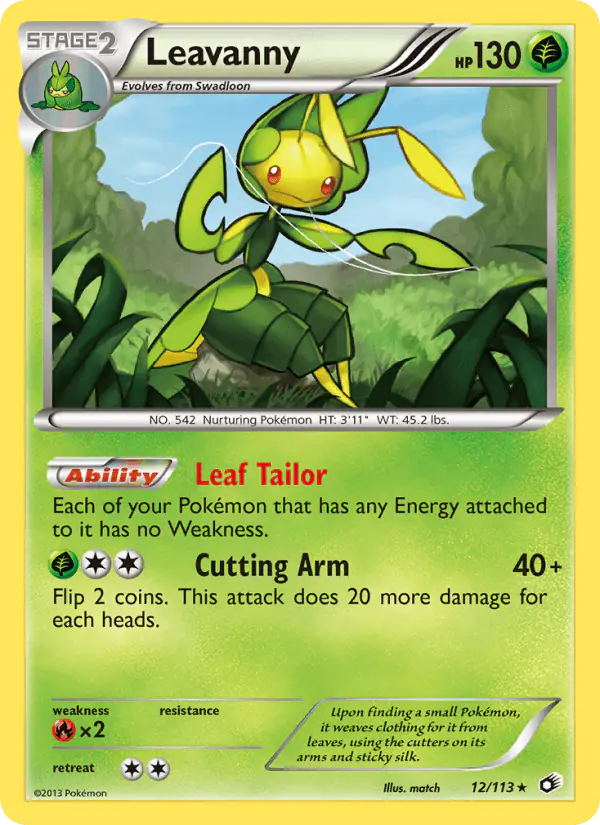 Carta Leavanny 12/113 de Legendary Treasures