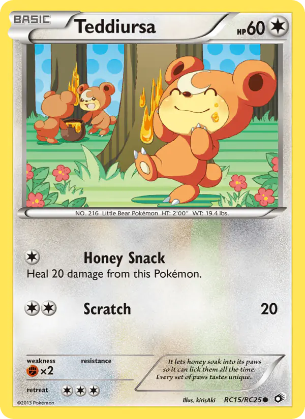 Carta Teddiursa RC15 de Legendary Treasures