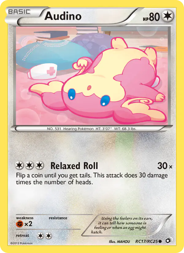 Carta Audino RC17 de Legendary Treasures