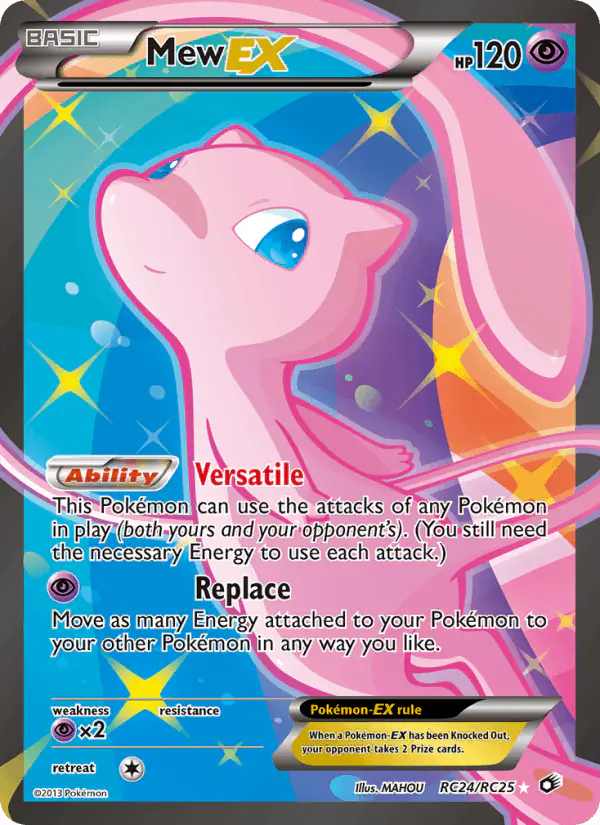 Carta Mew-EX RC24 de Legendary Treasures
