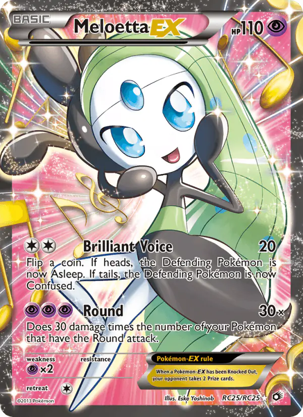 Carta Meloetta-EX RC25 de Legendary Treasures