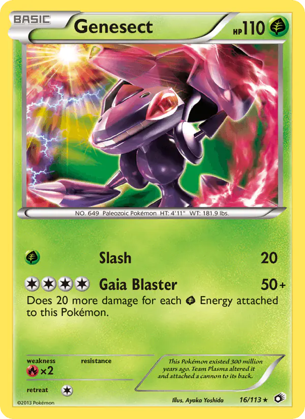 Carta Genesect 16/113 de Legendary Treasures