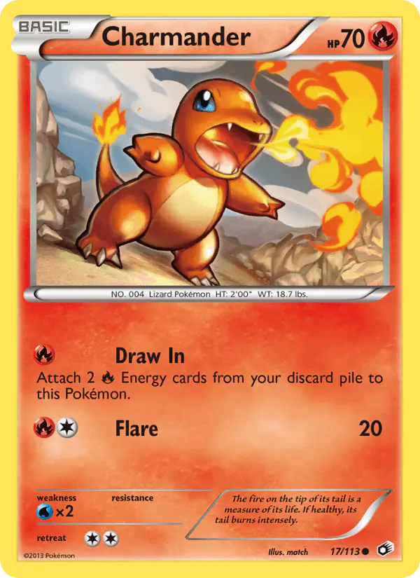 Carta Charmander 17/113 de Legendary Treasures