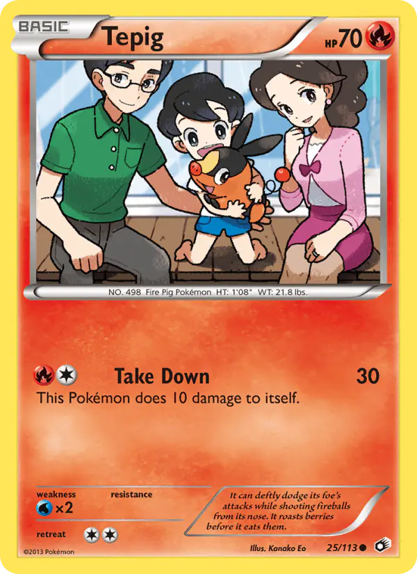 Carta Tepig 25/113 de Legendary Treasures