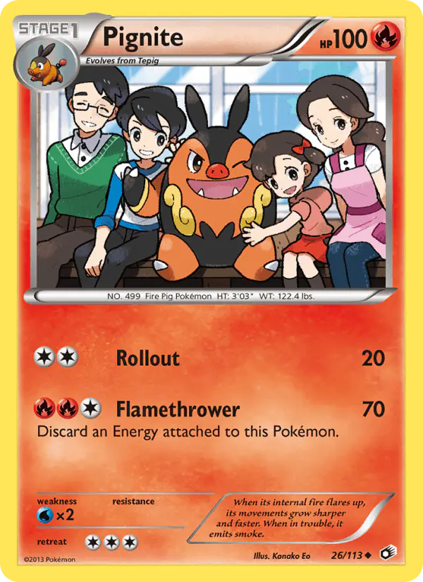 Carta Pignite 26/113 de Legendary Treasures