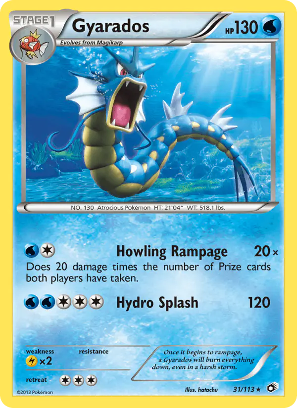 Carta Gyarados 31/113 de Legendary Treasures