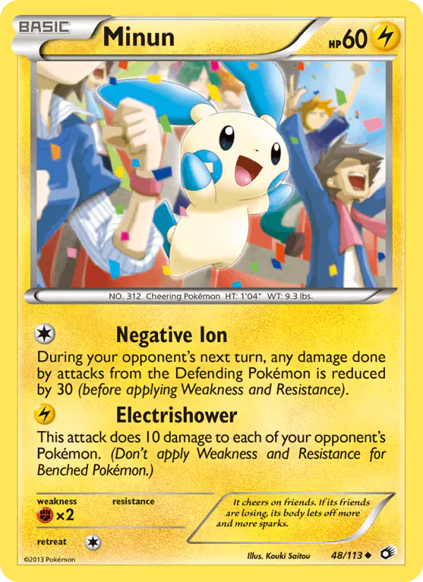 Carta Minun 48/113 de Legendary Treasures