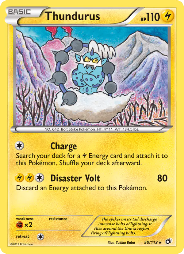 Carta Thundurus 50/113 de Legendary Treasures