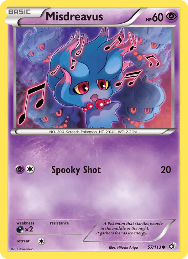 Carta Misdreavus 57/113 de Legendary Treasures