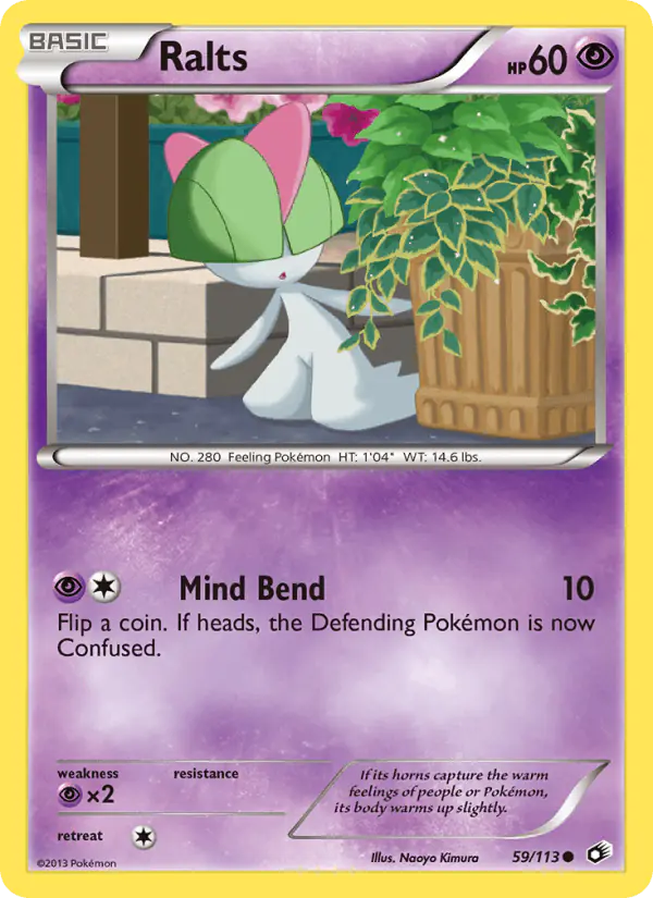 Carta Ralts 59/113 de Legendary Treasures