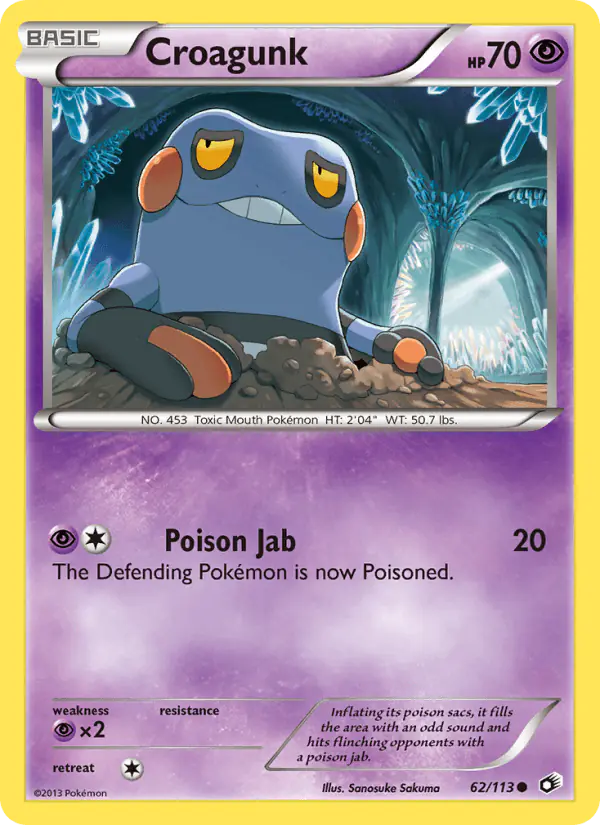 Carta Croagunk 62/113 de Legendary Treasures