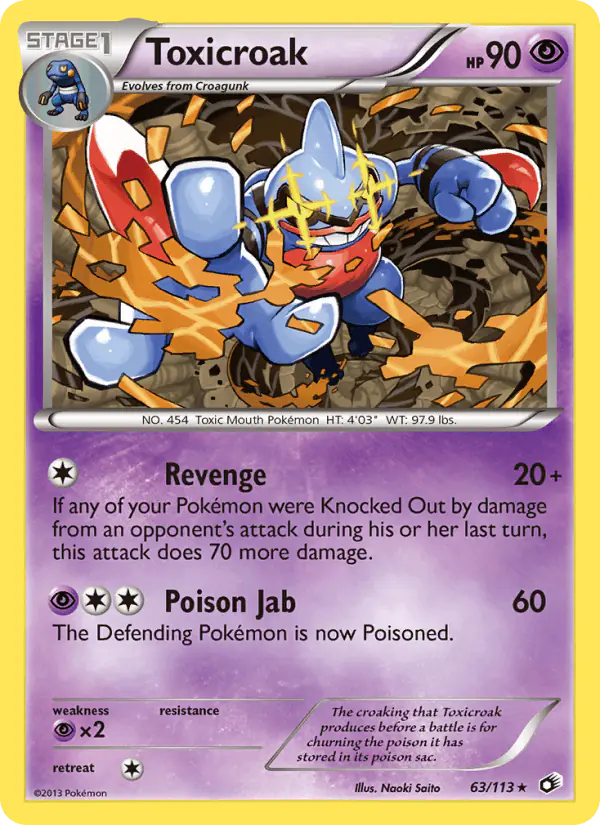 Carta Toxicroak 63/113 de Legendary Treasures