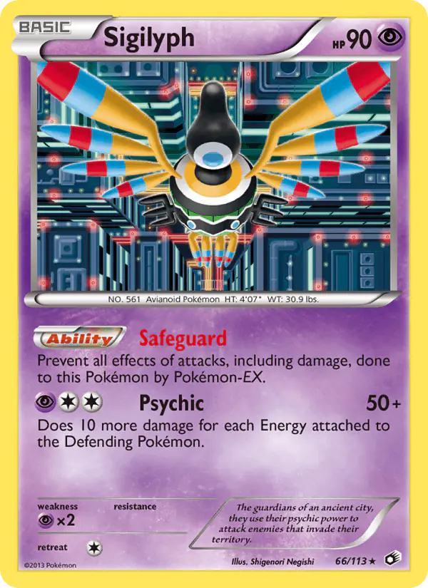 Carta Sigilyph 66/113 de Legendary Treasures