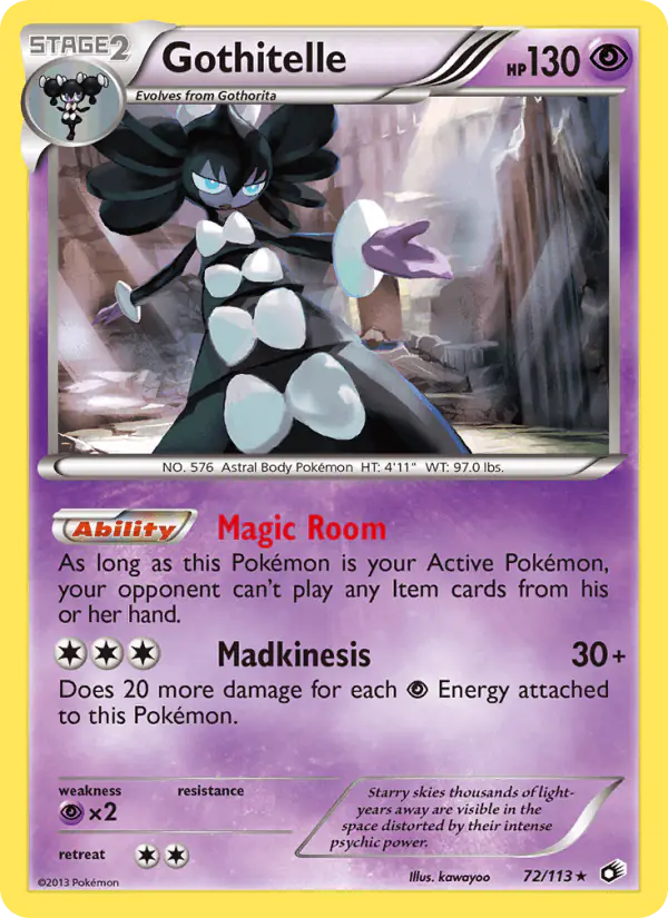 Carta Gothitelle 72/113 de Legendary Treasures