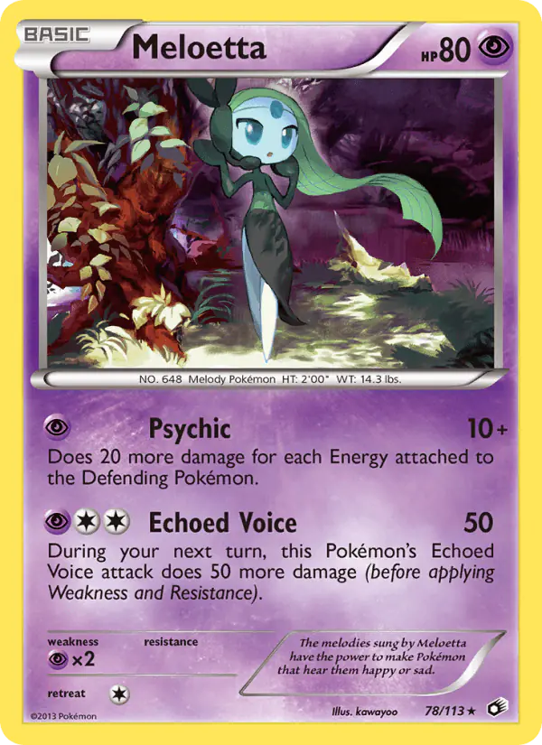 Carta Meloetta 78/113 de Legendary Treasures