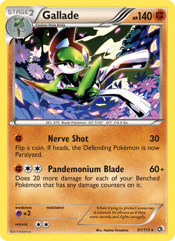 Carta Gallade 81/113 de Legendary Treasures