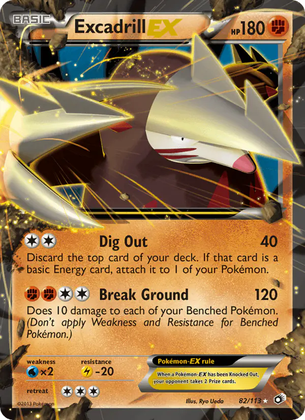 Carta Excadrill-EX 82/113 de Legendary Treasures