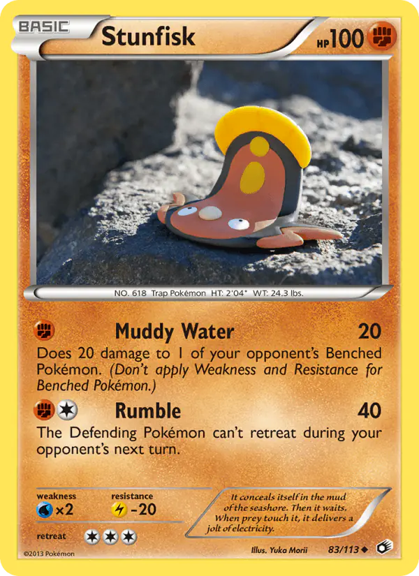 Carta Stunfisk 83/113 de Legendary Treasures