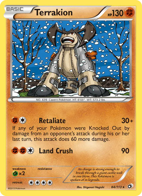 Carta Terrakion 84/113 de Legendary Treasures