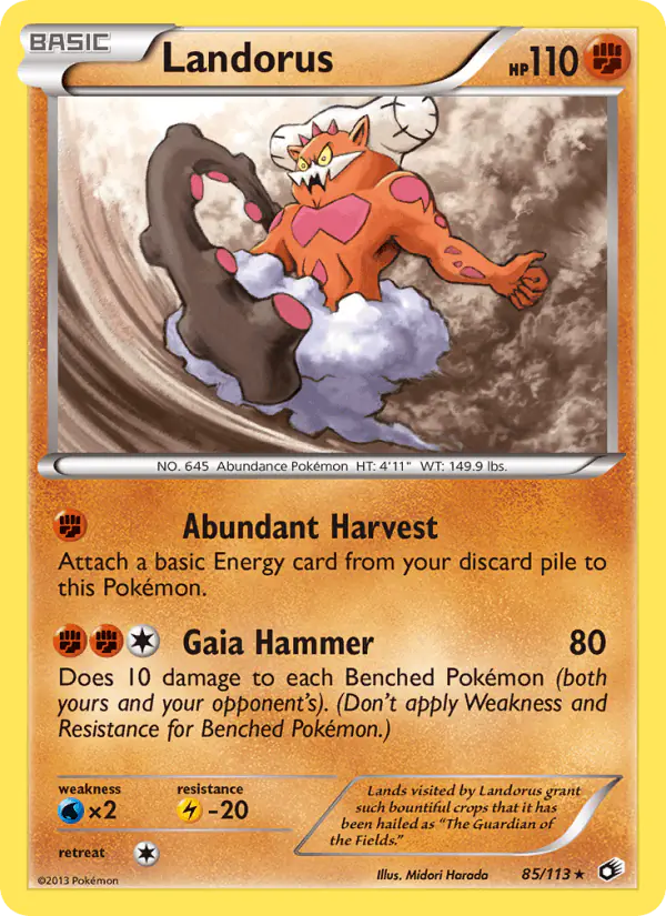 Carta Landorus 85/113 de Legendary Treasures