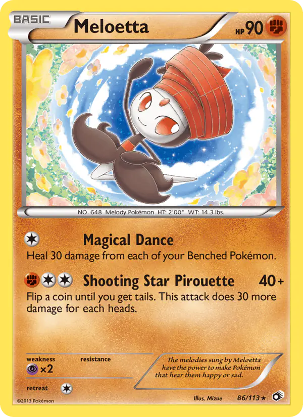 Carta Meloetta 86/113 de Legendary Treasures