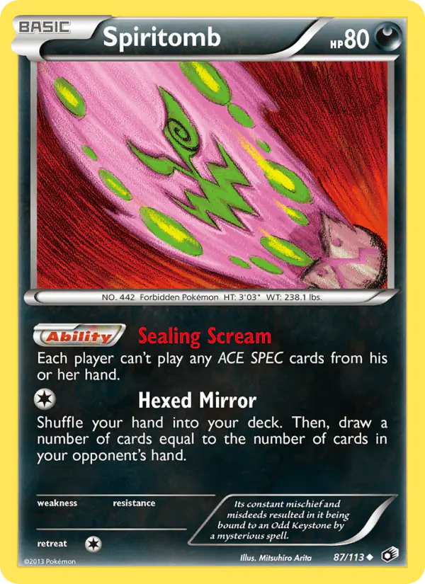 Carta Spiritomb 87/113 de Legendary Treasures