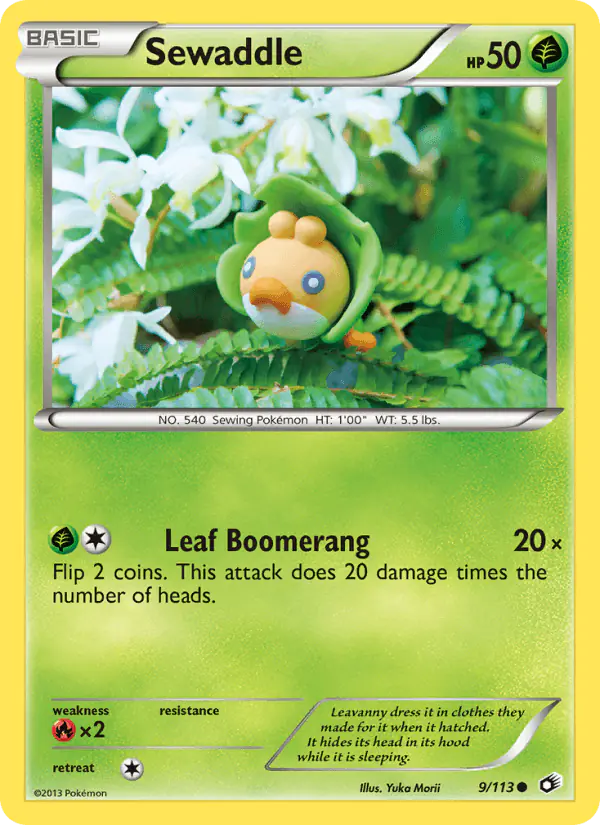 Carta Sewaddle 9/113 de Legendary Treasures