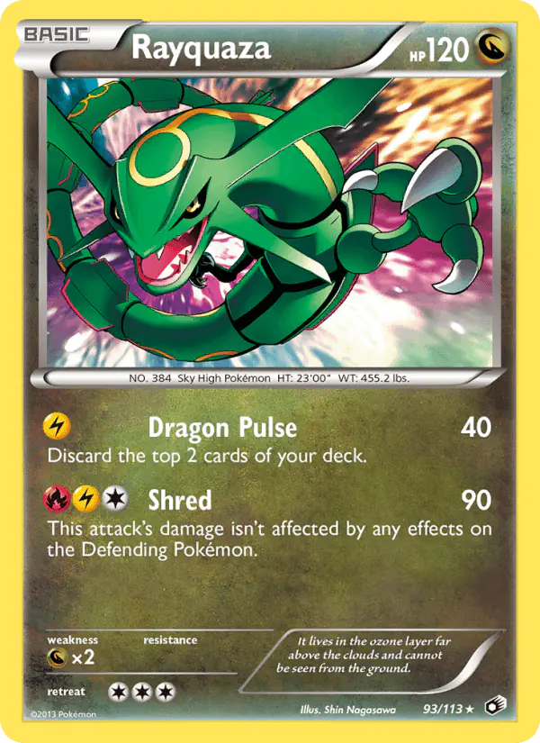 Carta Rayquaza 93/113 de Legendary Treasures