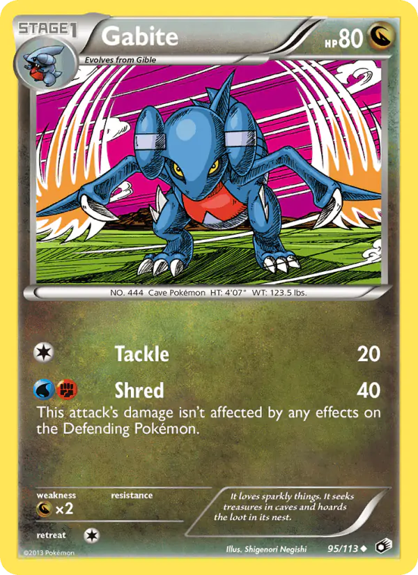 Carta Gabite 95/113 de Legendary Treasures