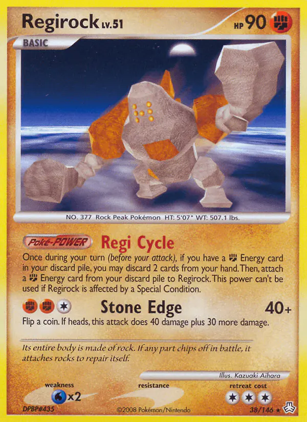 Carta Regirock 38/146 de Legends Awakened