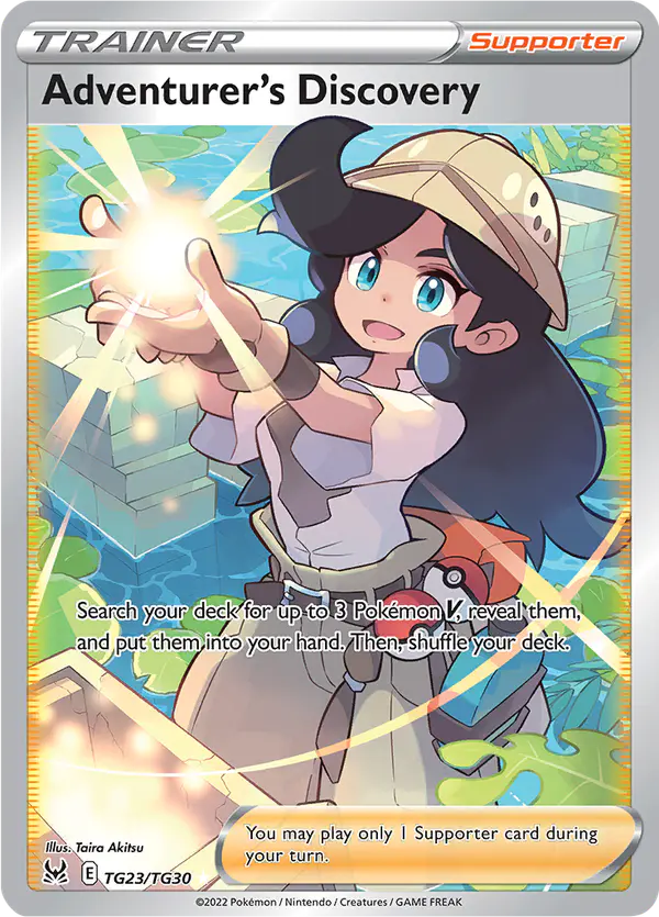 Carta Adventurer's Discovery TG23 de Lost Origin Trainer Gallery