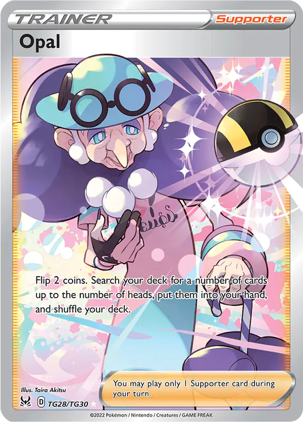 Carta Opal TG28 de Lost Origin Trainer Gallery