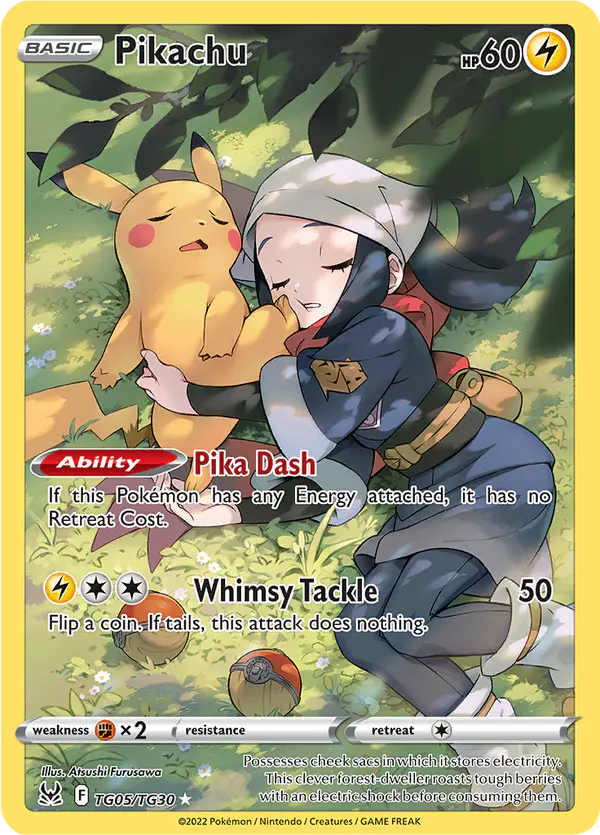 Carta Pikachu TG05 de Lost Origin Trainer Gallery