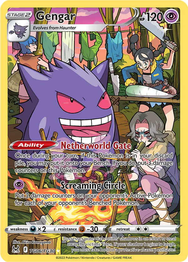 Carta Gengar TG06 de Lost Origin Trainer Gallery