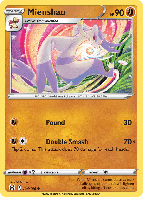 Carta Mienshao 104/196 de Lost Origin