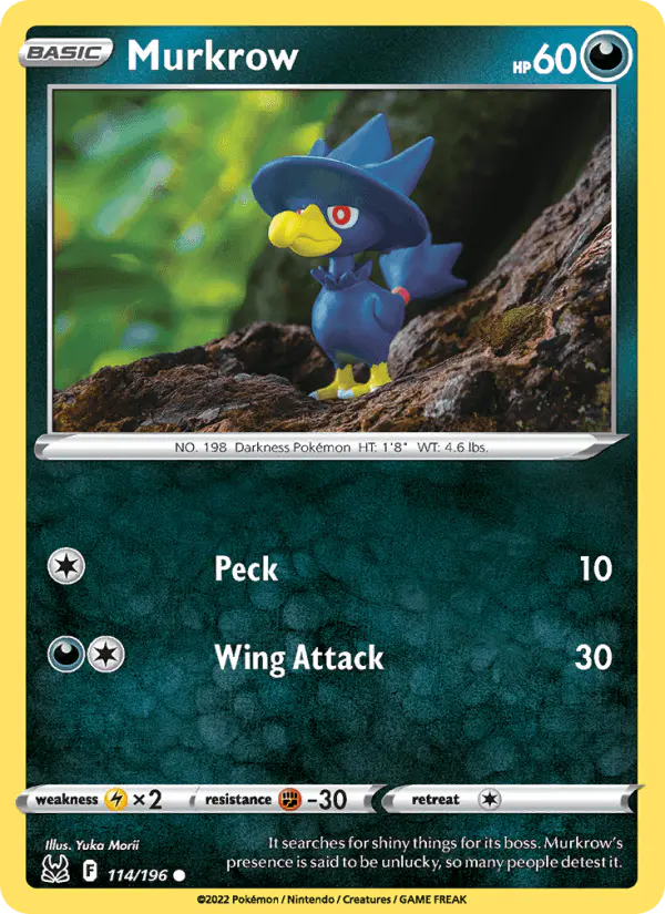 Carta Murkrow 114/196 de Lost Origin