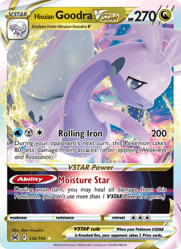 Carta Hisuian Goodra VSTAR 136/196 de Lost Origin