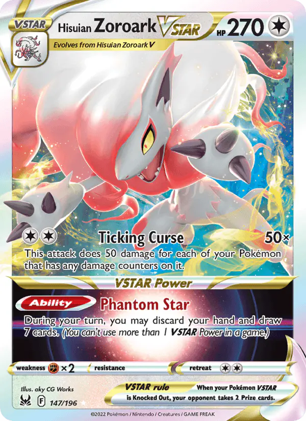 Carta Hisuian Zoroark VSTAR 147/196 de Lost Origin