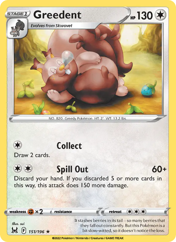Carta Greedent 151/196 de Lost Origin
