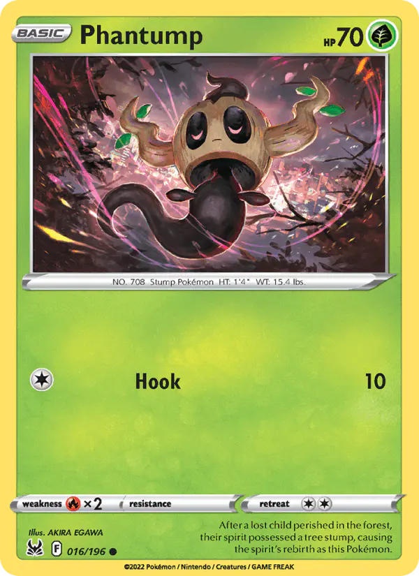 Carta Phantump 016/196 de Lost Origin