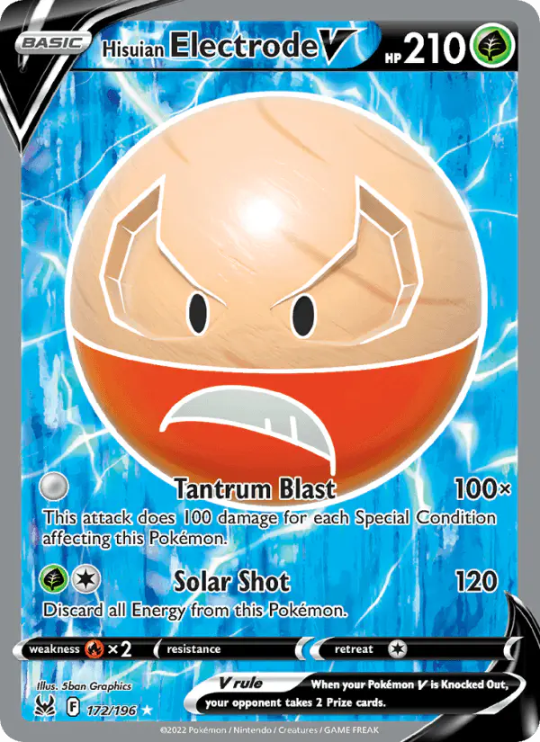 Carta Hisuian Electrode V 172/196 de Lost Origin